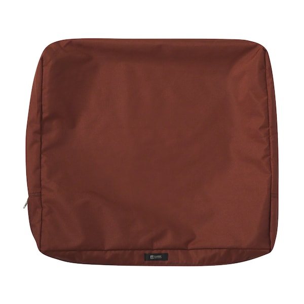 Classic Accessories Ravenna Water-Resistant 21x20x4" Patio Back Cushion Cover, Spice 60-408-011701-RT - main
